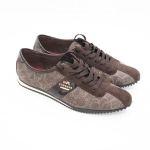 Coach. Ivy Leather Logo Sneakers.